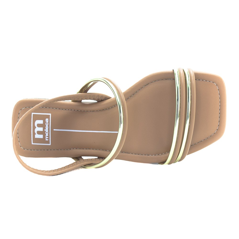 Sandália Feminina Moleca 5462.111 - Dourado Dourado 5