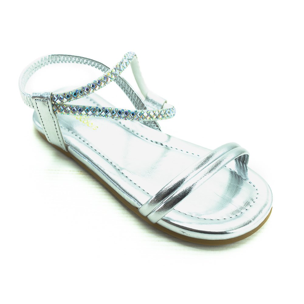 Sandália Infantil Menina Worldcolors 358.005 - Prata Prata 2