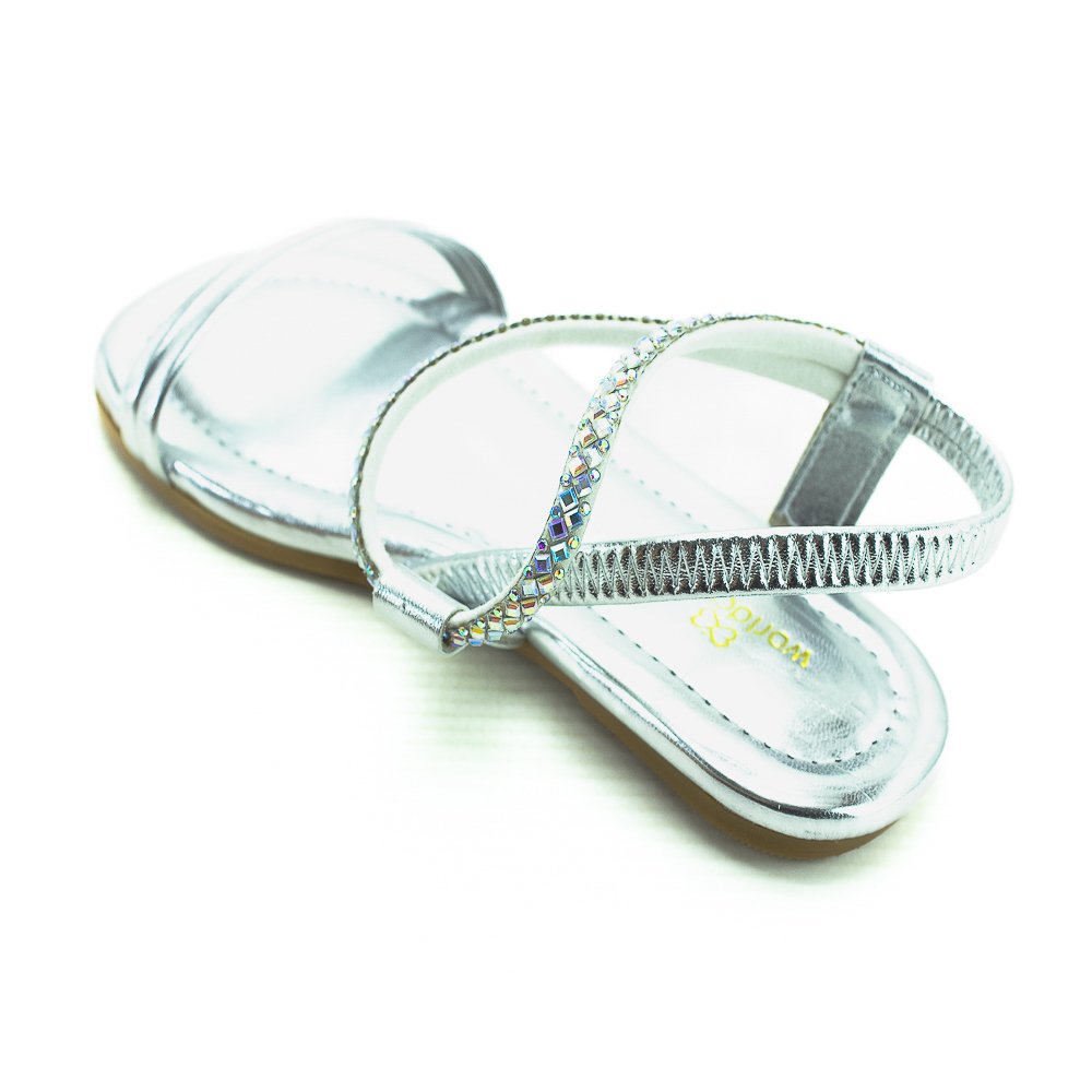 Sandália Infantil Menina Worldcolors 358.005 - Prata Prata 3