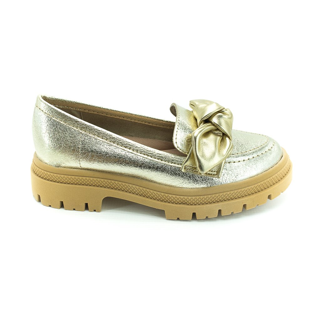 Mocassim Feminino Moleca 5775.108 - Dourado