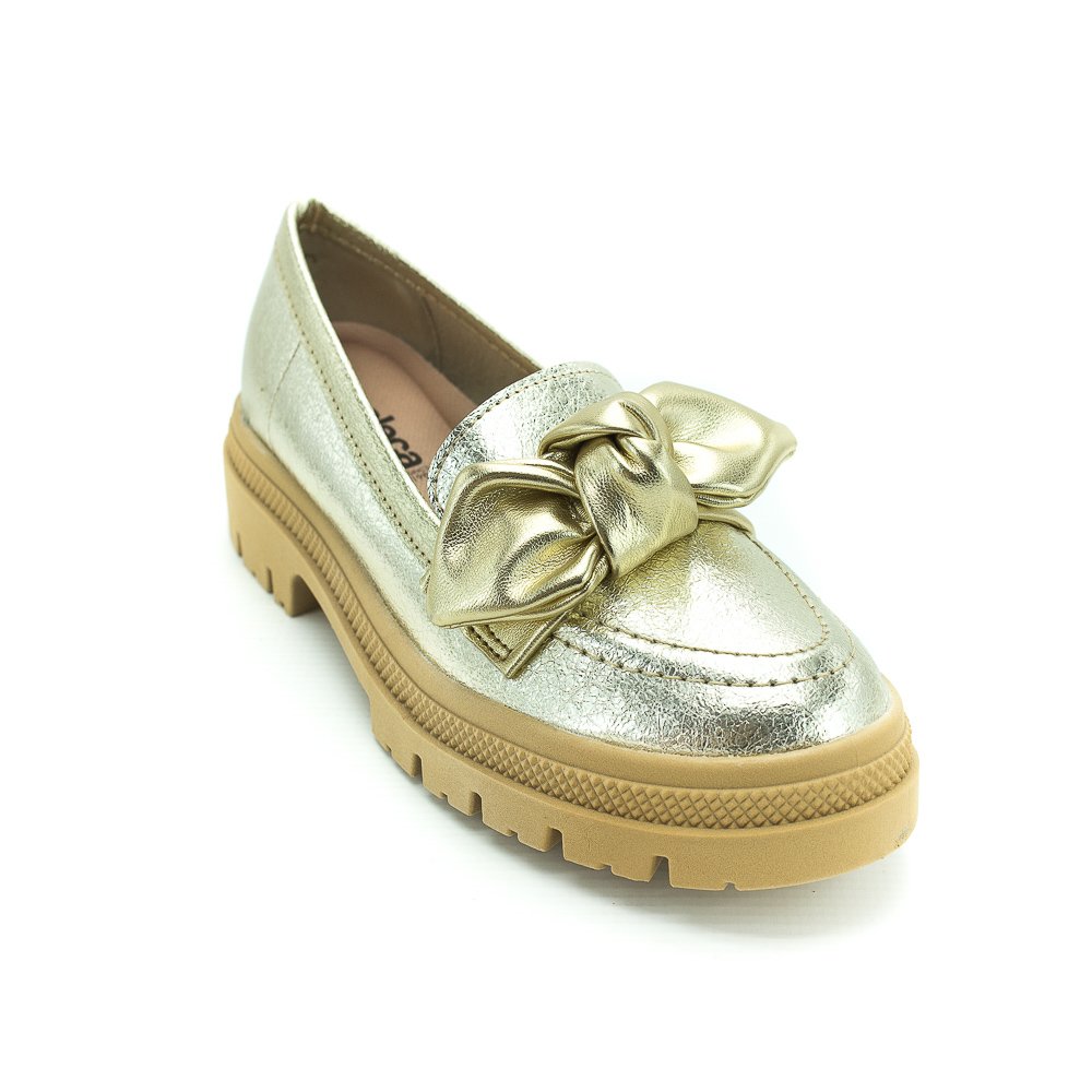 Mocassim Feminino Moleca 5775.108 - Dourado Dourado 2