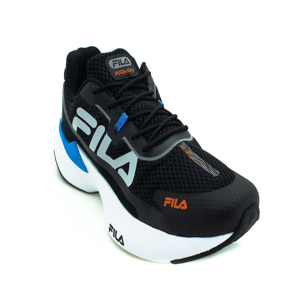 Tênis Masculino Fila Recovery - Preto Preto 2