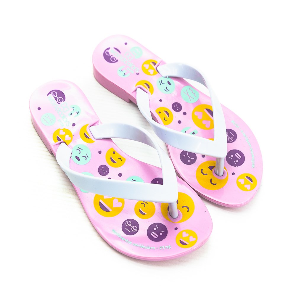 Chinelo Infantil Menina World Colors 157.836 - Rosa