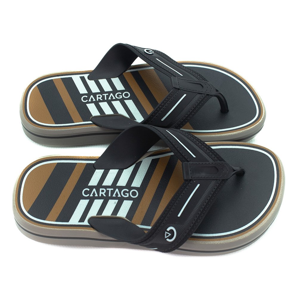 Chinelo Masculino Cartago Palermo - Cinza E Preto Cinza 2