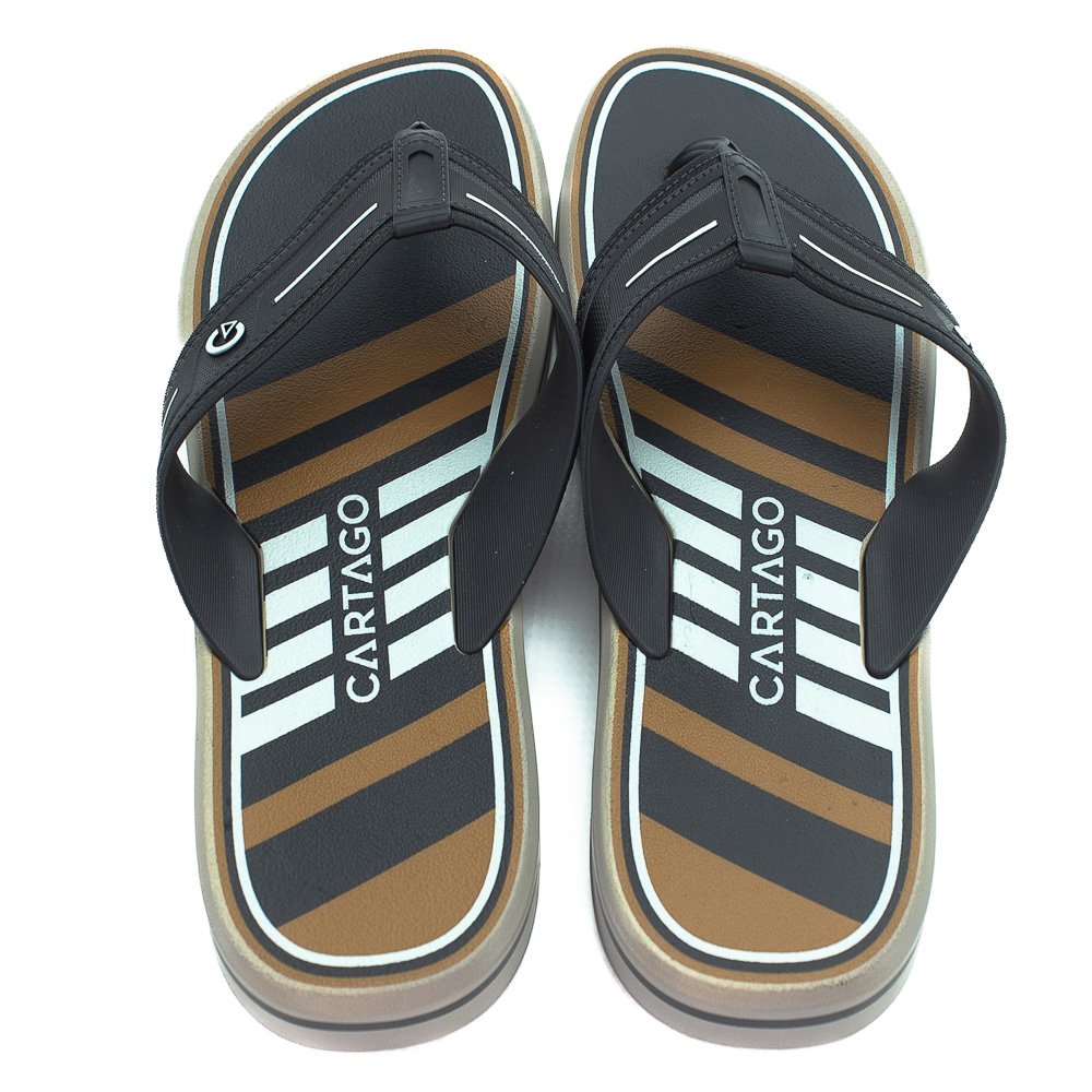 Chinelo Masculino Cartago Palermo - Cinza E Preto Cinza 3