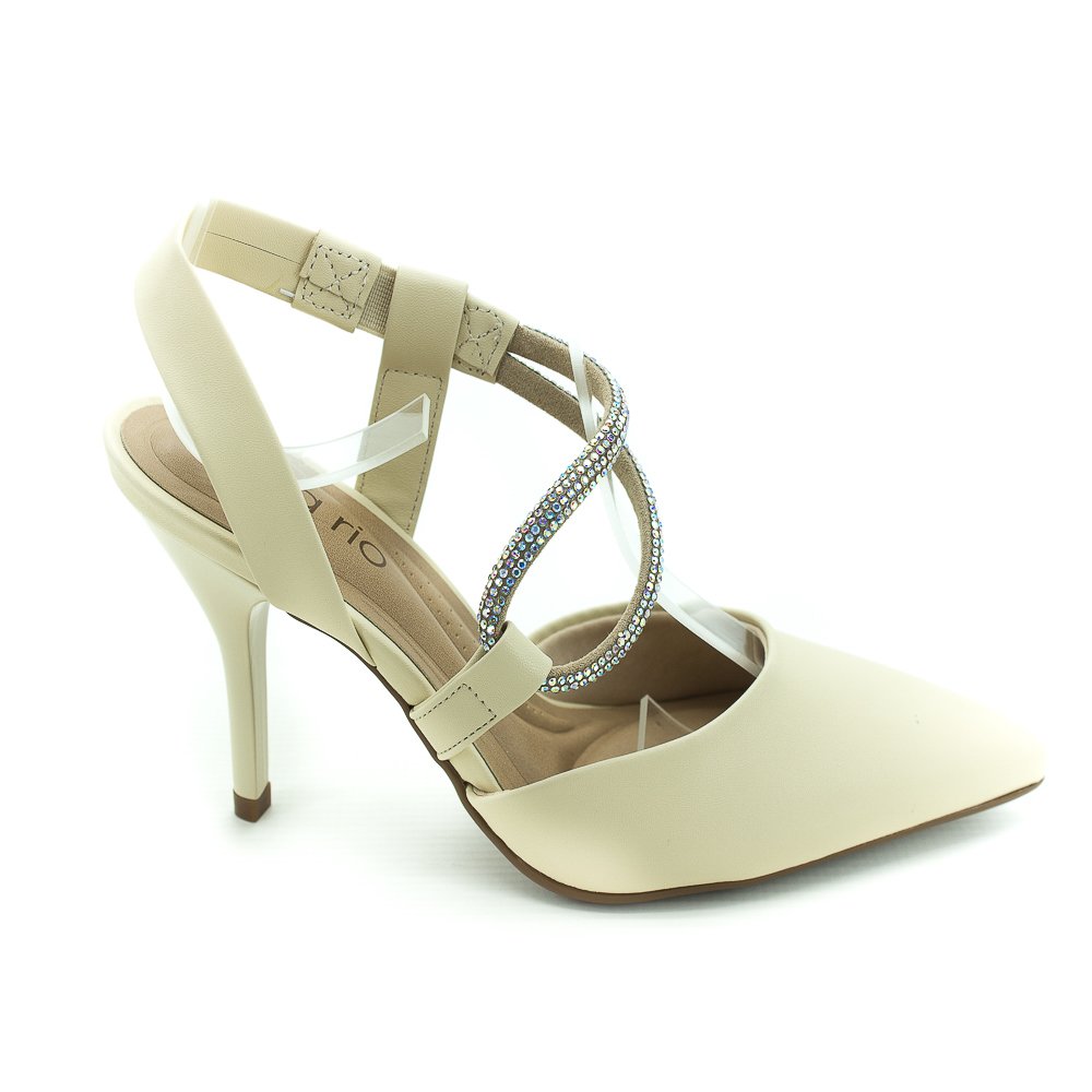 Sapato Slingback Feminino Beira Rio 4122.1487 - Creme