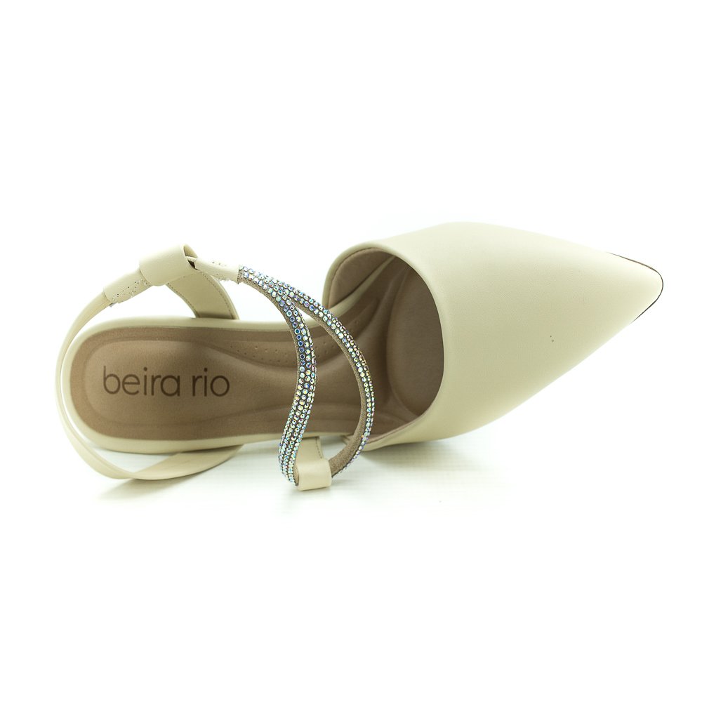 Sapato Slingback Feminino Beira Rio 4122.1487 - Creme Bege 5