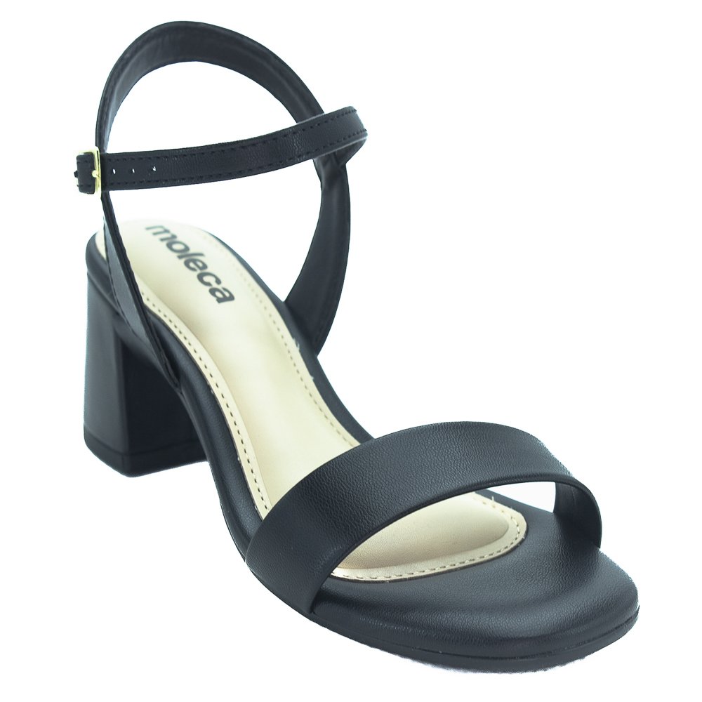 Sandália Feminina Moleca 5496.101 - Preto Preto 2