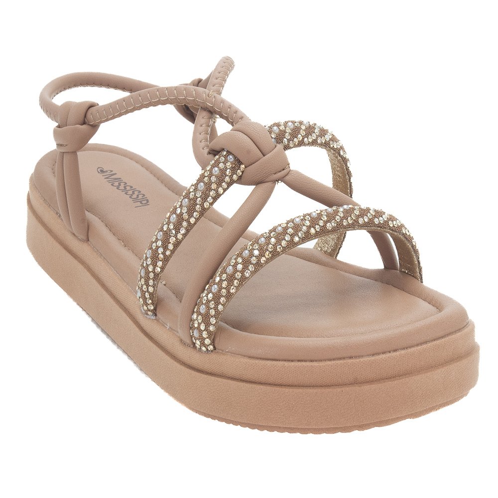 Sandália Feminina Mississipi MF773 - Bronze Marrom 2