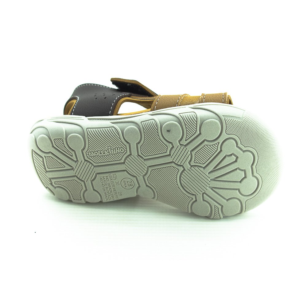 Sandália Infantil Menino Molekinho 2400.139 - Marrom Marrom 4