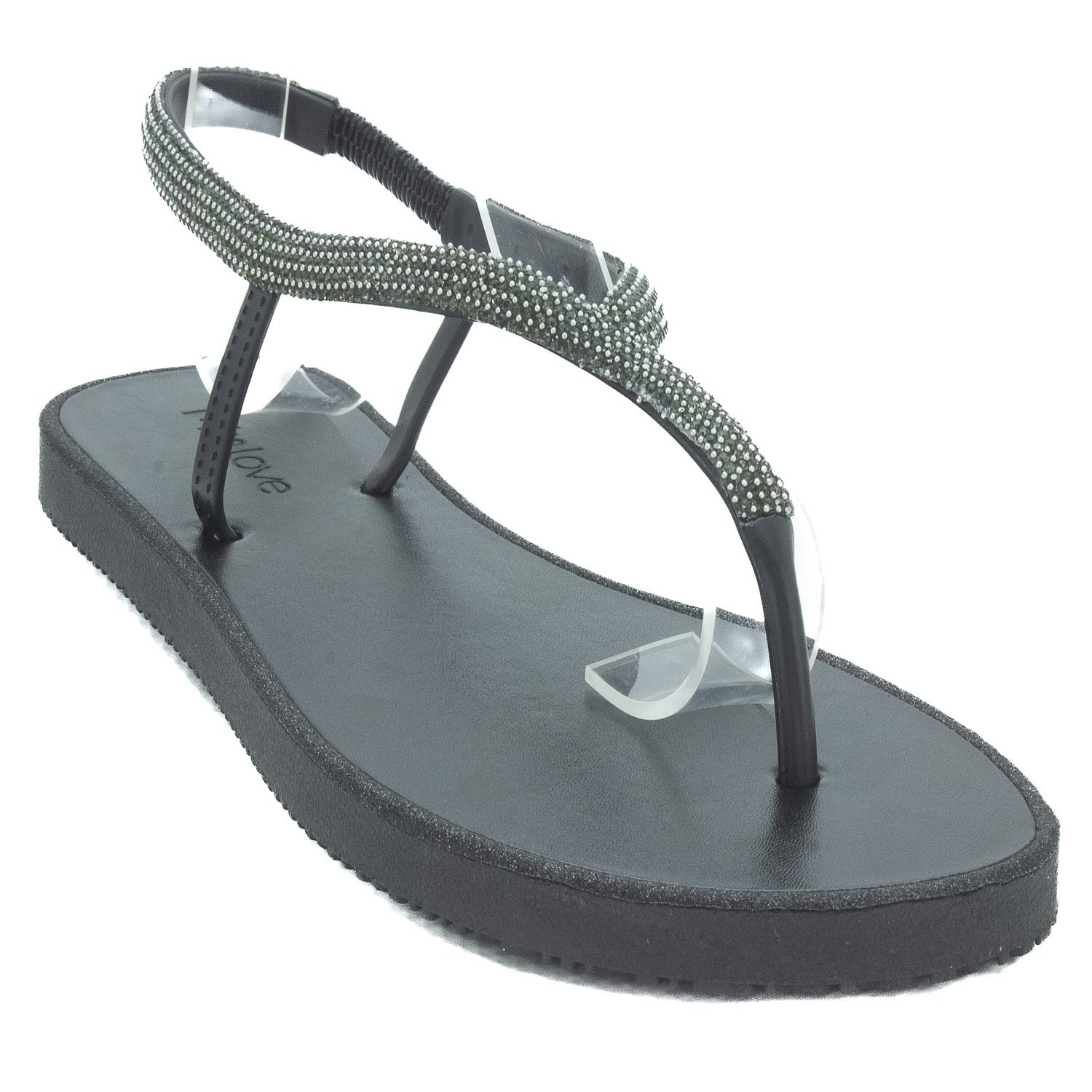 Sandália Feminina Miss Love SD-2403 - Preto Preto 2