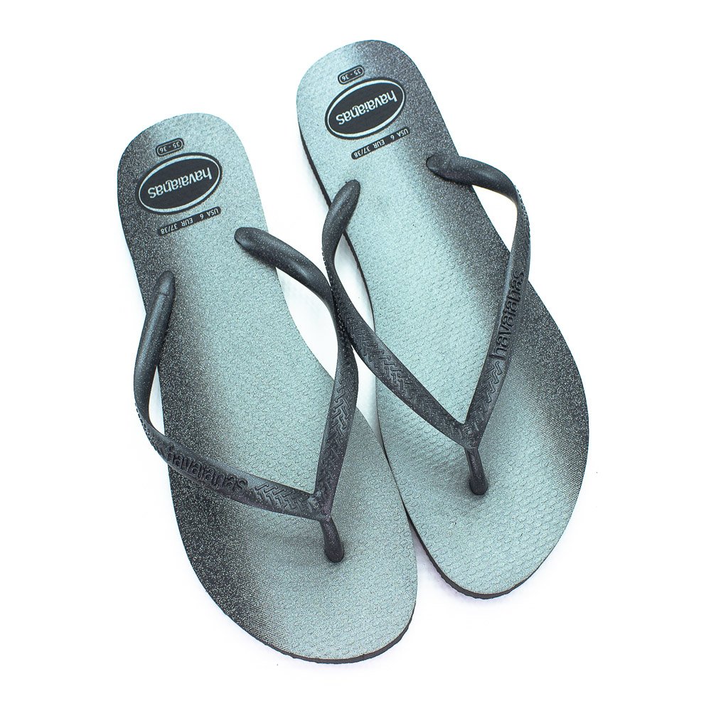 Chinelo Feminino Havaianas Slim Gloss - Preto