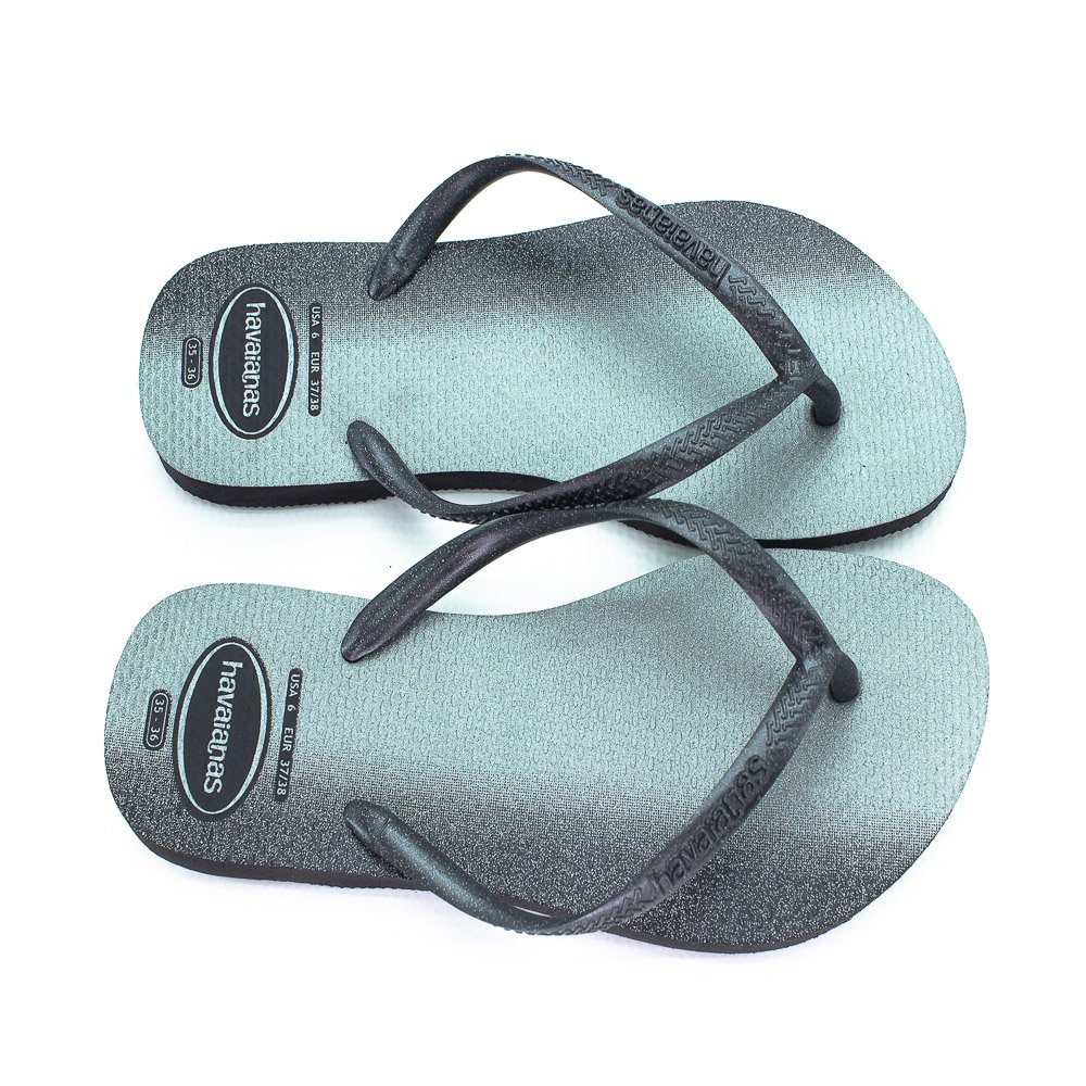 Chinelo Feminino Havaianas Slim Gloss - Preto Preto 2