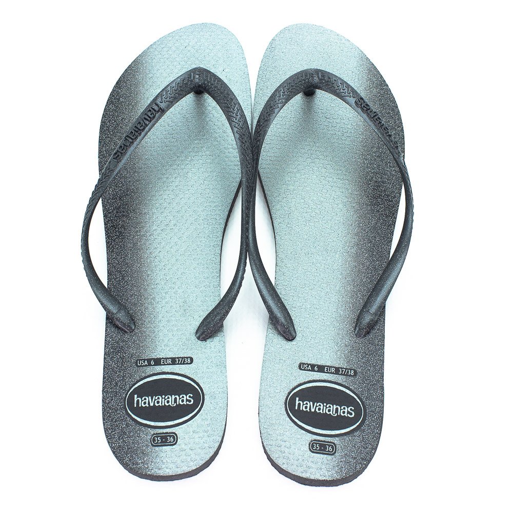 Chinelo Feminino Havaianas Slim Gloss - Preto Preto 3