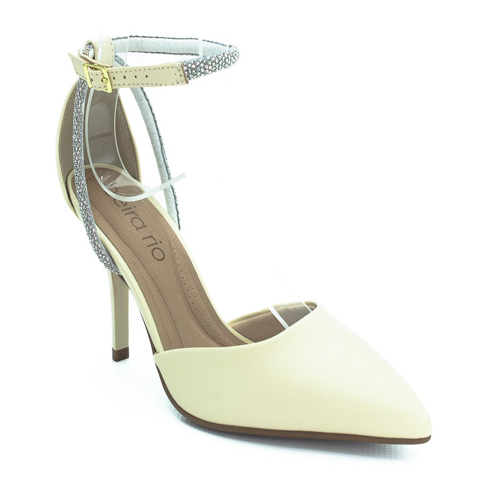 Scarpin Feminino Beira Rio 4122.1490 - Off White Branco 2