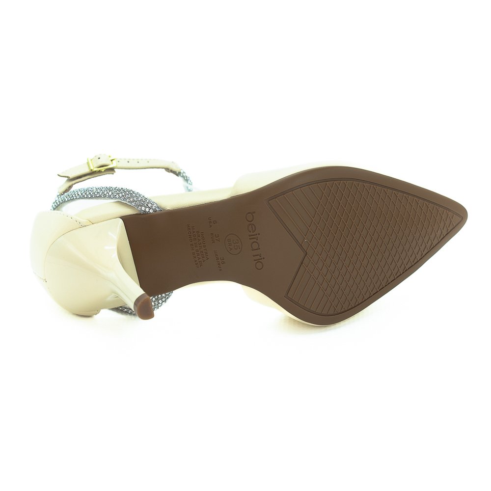 Scarpin Feminino Beira Rio 4122.1490 - Off White Branco 4