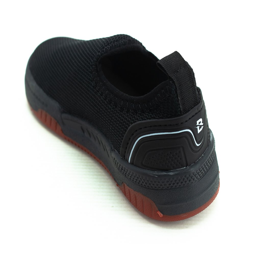 Tênis Infantil Menino Botinho 3-Bx - Preto Preto/Vermelho 3