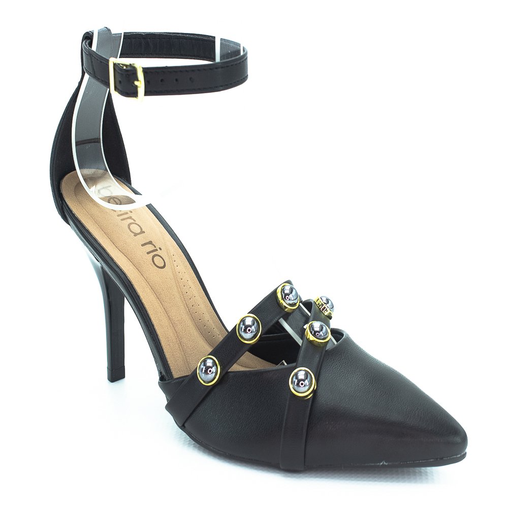 Scarpin Feminino Beira Rio 4122.1492 - Preto Preto 2