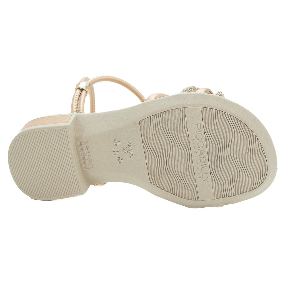 Sandália Feminina Piccadilly 590069-6 - Bronze Marrom 4