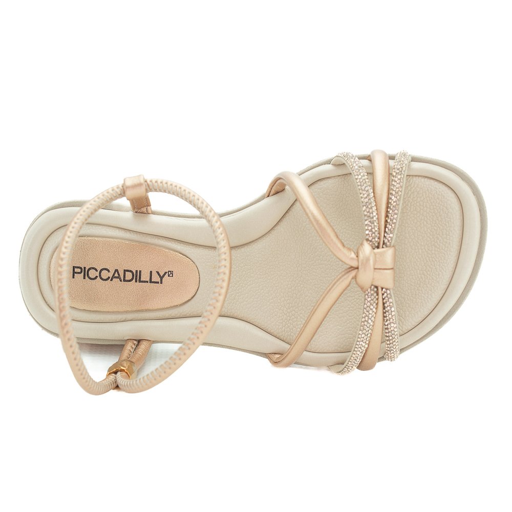 Sandália Feminina Piccadilly 590069-6 - Bronze Marrom 5