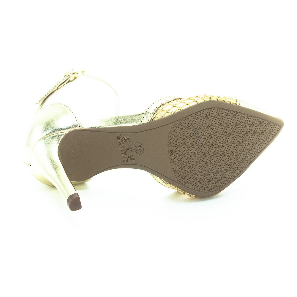Scarpin Feminino Mariotta 13563-14 - Dourado Dourado 4