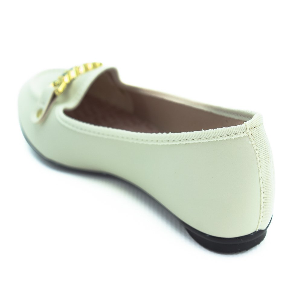 Sapatilha Feminina Moleca 5726.136 - Off White Branco 3