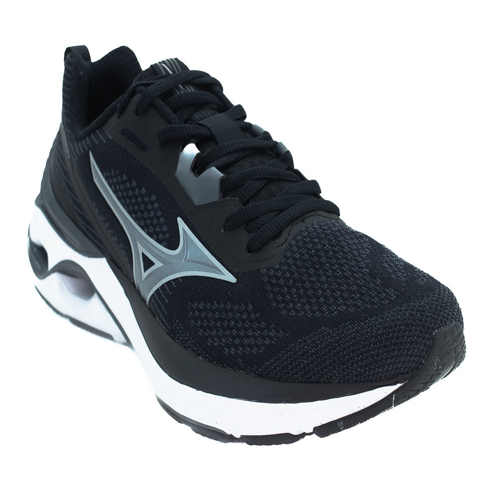 Tênis Masculino Mizuno Wave Dynasty 7 - Preto Preto 2