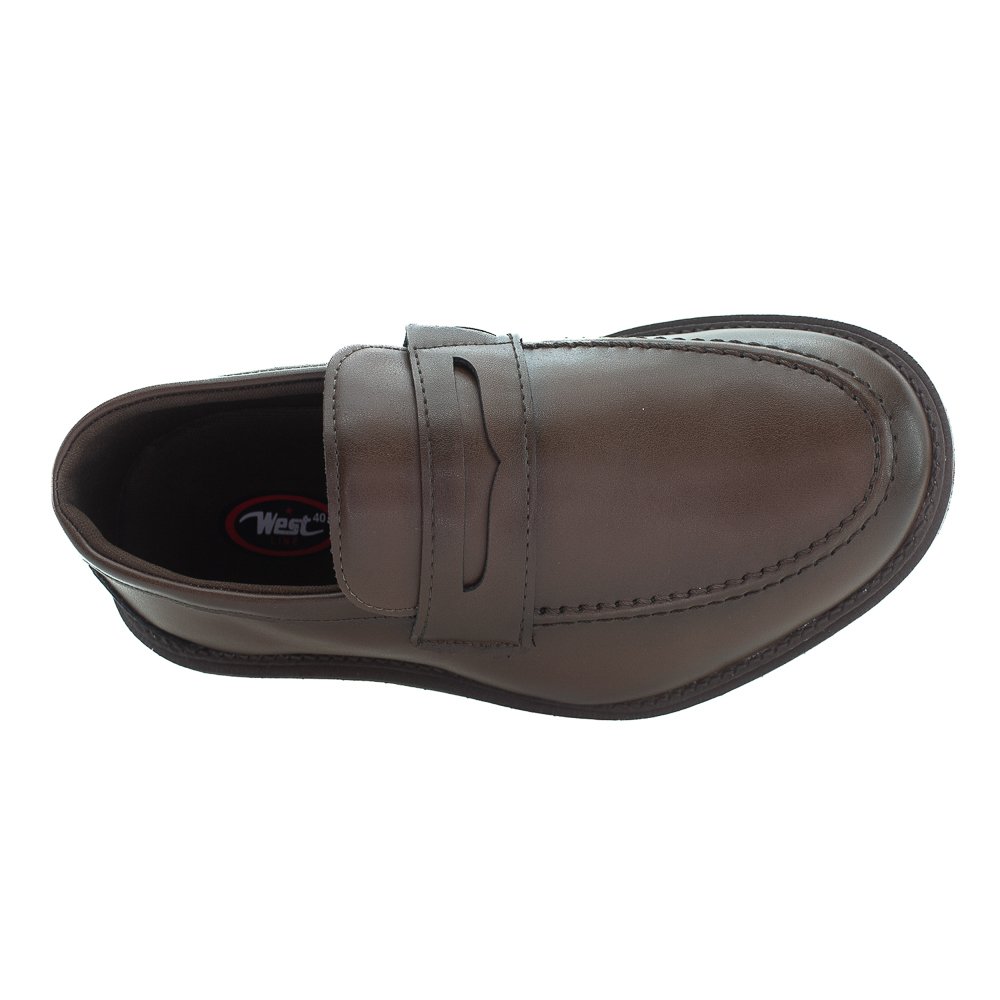 Sapato Social Masculino West Line 4509 - Marrom Escuro Marrom 4
