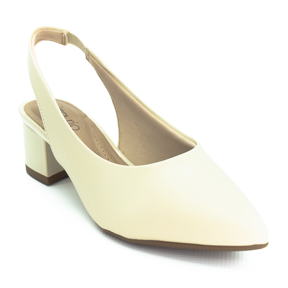 Sapato Feminino Beira Rio Slingback 4182.220 - Off White Branco 2