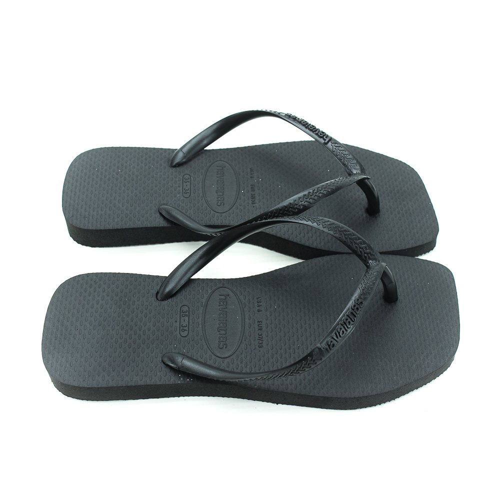 Chinelo Feminino Havaianas Slim Square - Preto Preto 3
