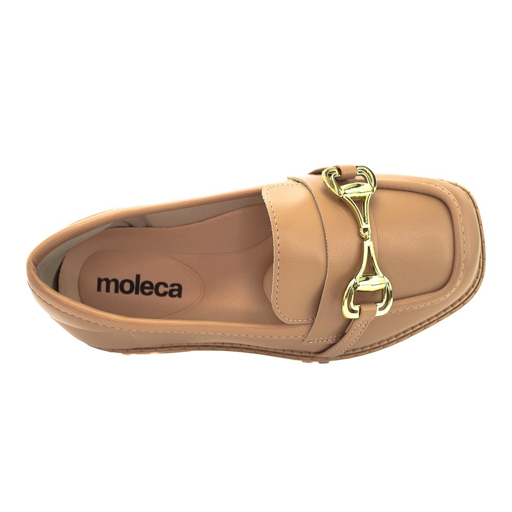 Mocassim Feminino Moleca 5823.101 - Nude Bege 5