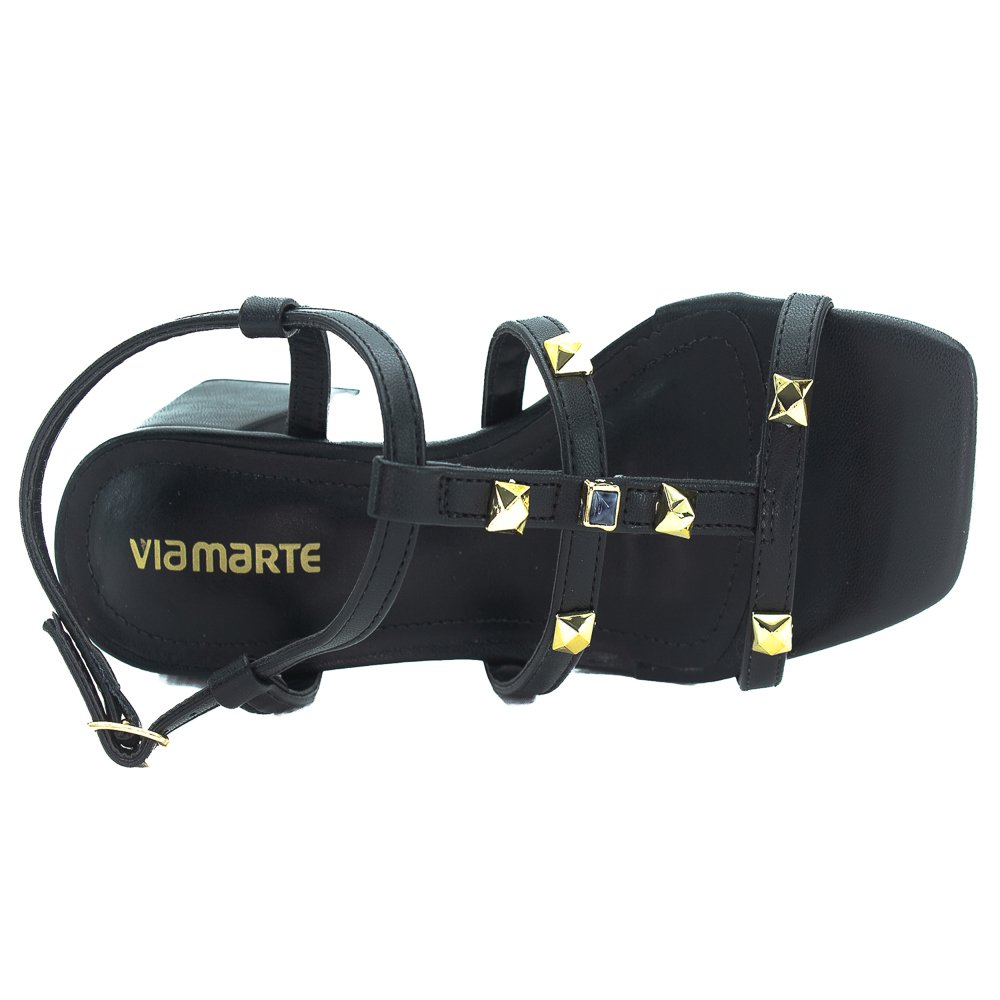 Sandália Feminina Via Marte 100-017-01 - Preto Preto 5
