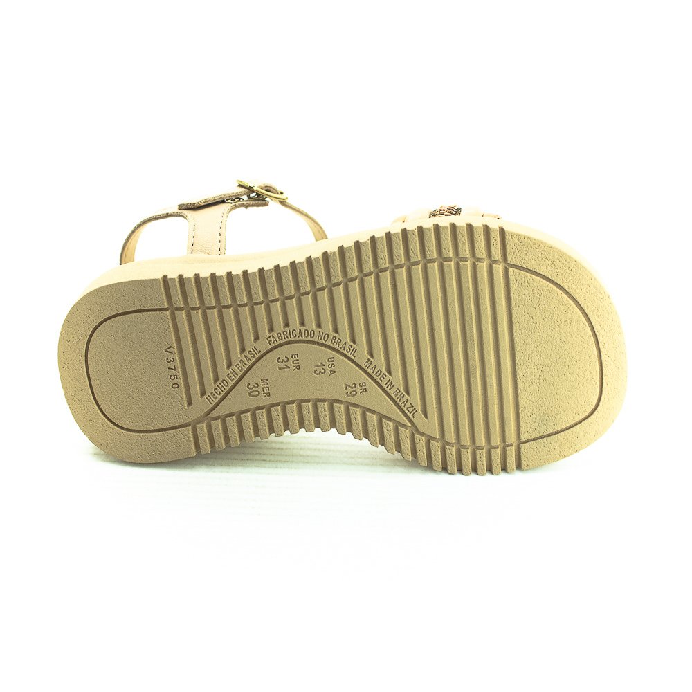 Sandália Infantil Menina Pink Cats V4903 - Ouro Rosado Dourado 4