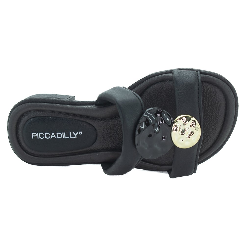 Tamanco Feminino Piccadilly 590067-1 - Preto Preto 5