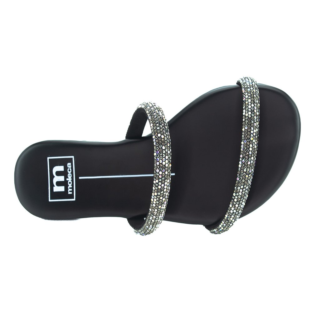 Rasteira Feminina Moleca 5557.100 - Preto Preto 5