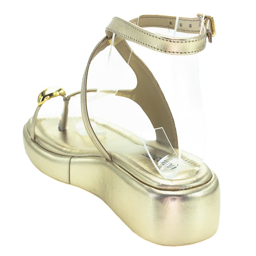 Sandália Feminina Via Marte 267-009-01 - Dourado Dourado 3