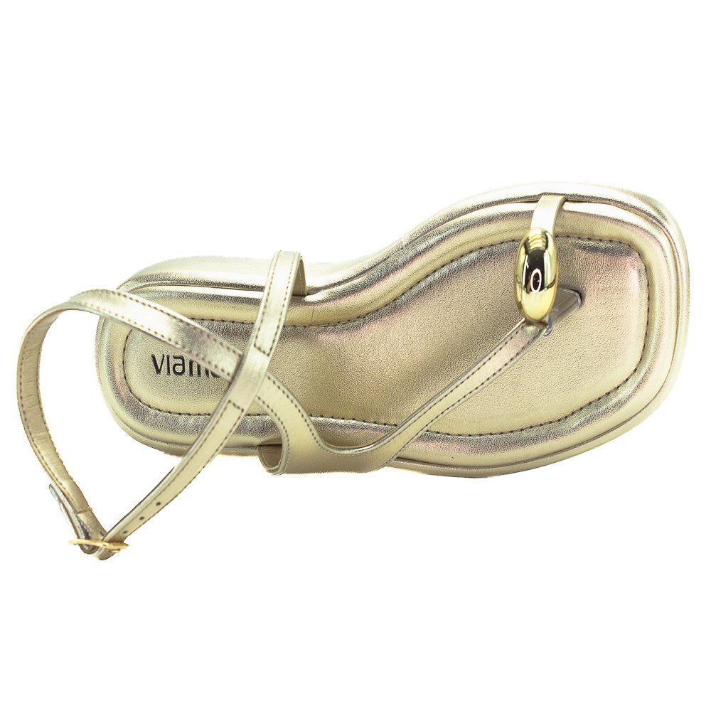 Sandália Feminina Via Marte 267-009-01 - Dourado Dourado 5