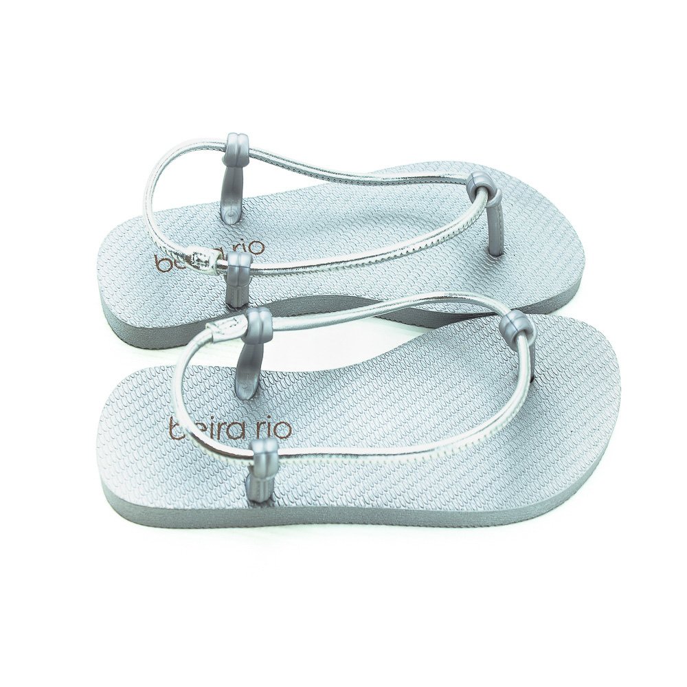 Chinelo Feminino Beira Rio 8449.1007 - Prata Prata 3