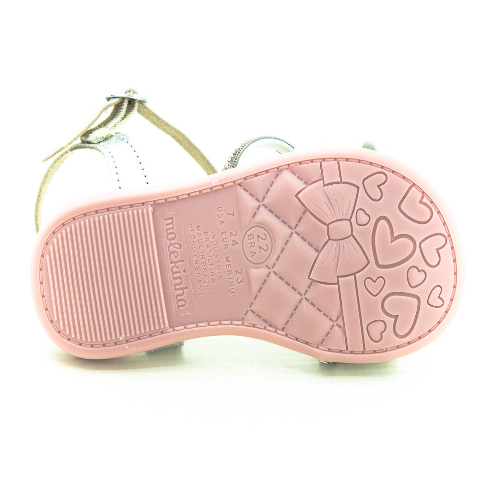 Sandália Infantil Menina Molekinha 2114.277 - Prata Prata 4