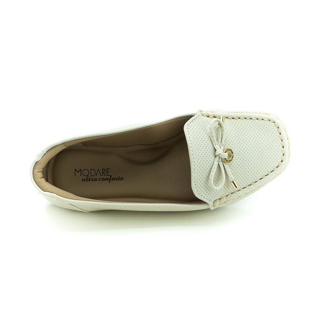 Mocassim Feminino Modare 7035.646 - Off White Branco 5
