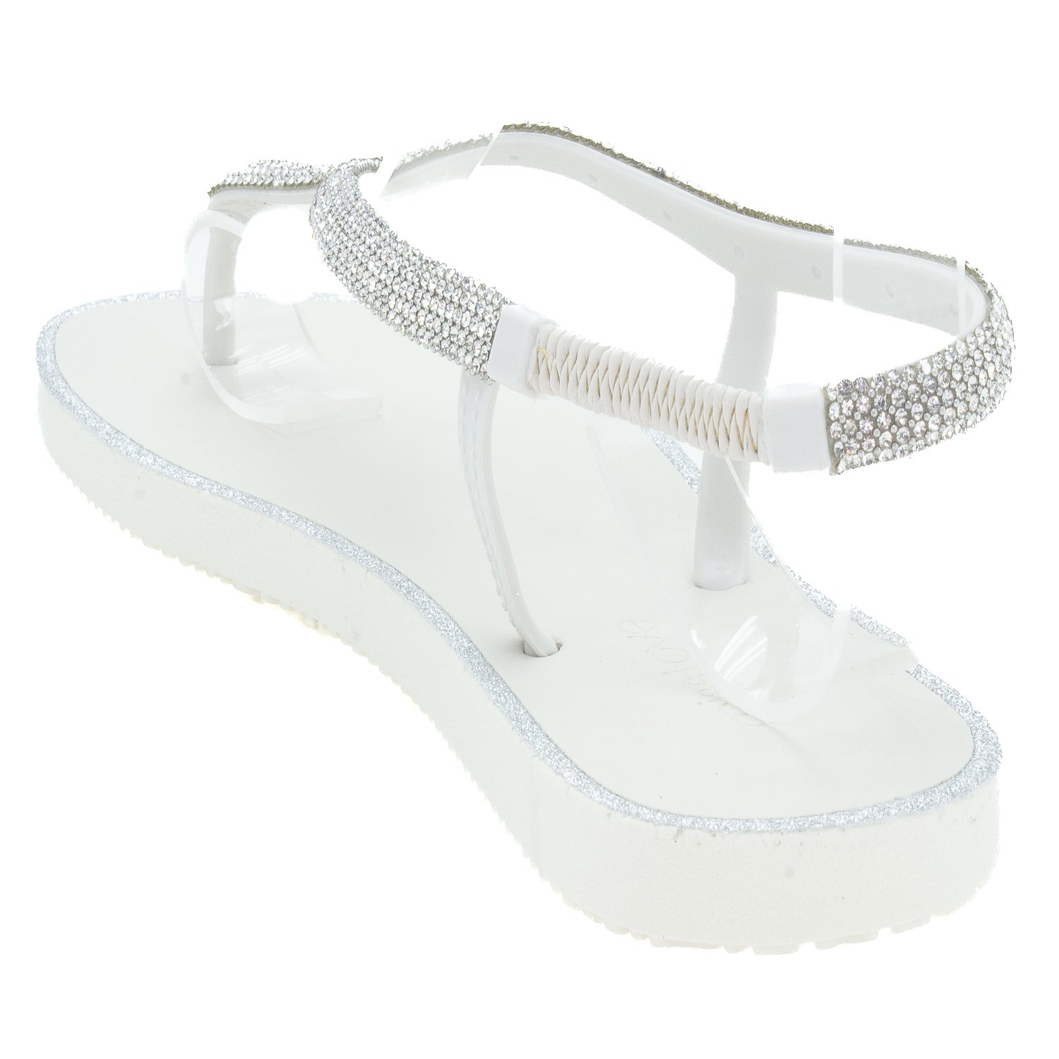Sandália Feminina Miss Love SD-2403 - Off White Branco 3