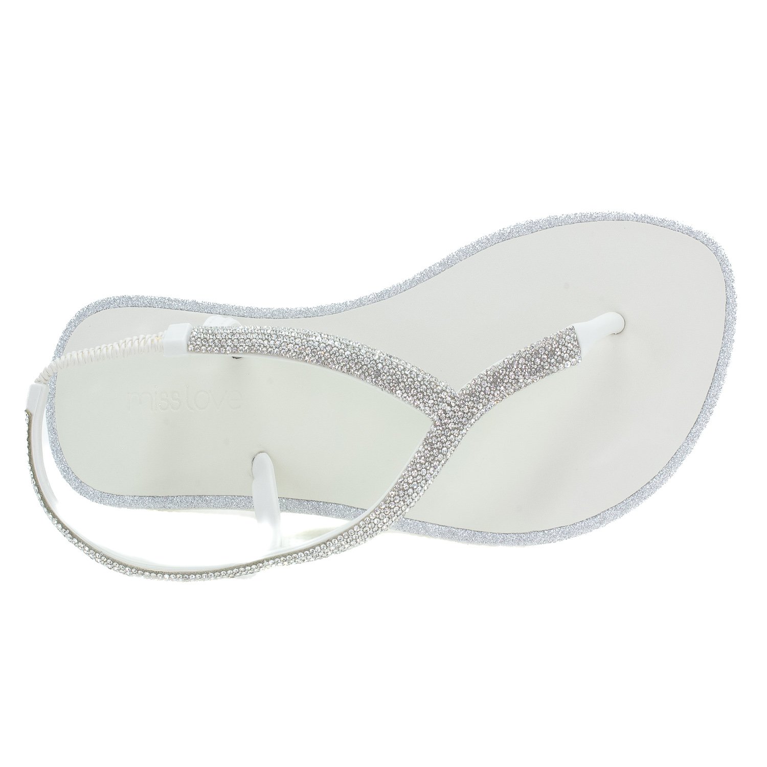 Sandália Feminina Miss Love SD-2403 - Off White Branco 5