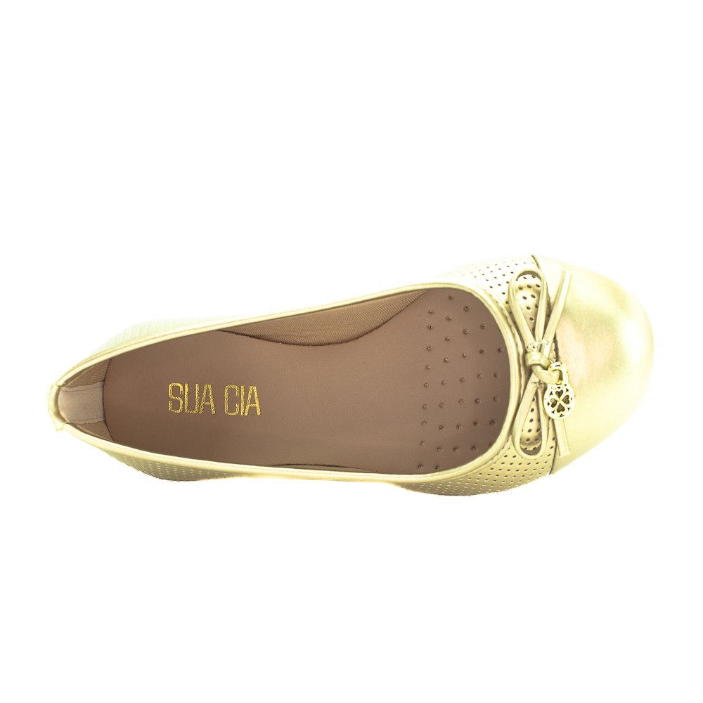 Sapatilha Feminina Sua Cia 8303.15838 - Dourado Dourado 5
