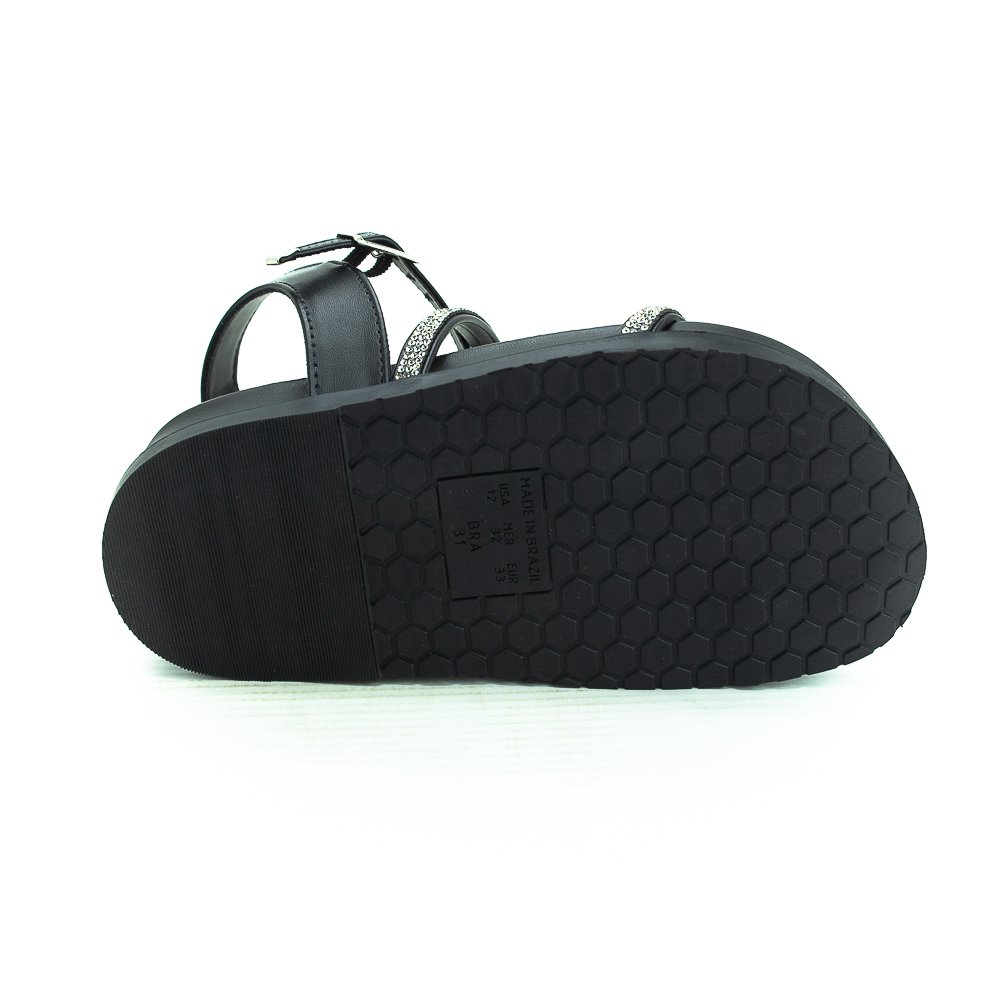 Sandália Infantil Menina Addan Mulher 5437 - Preto Preto 4
