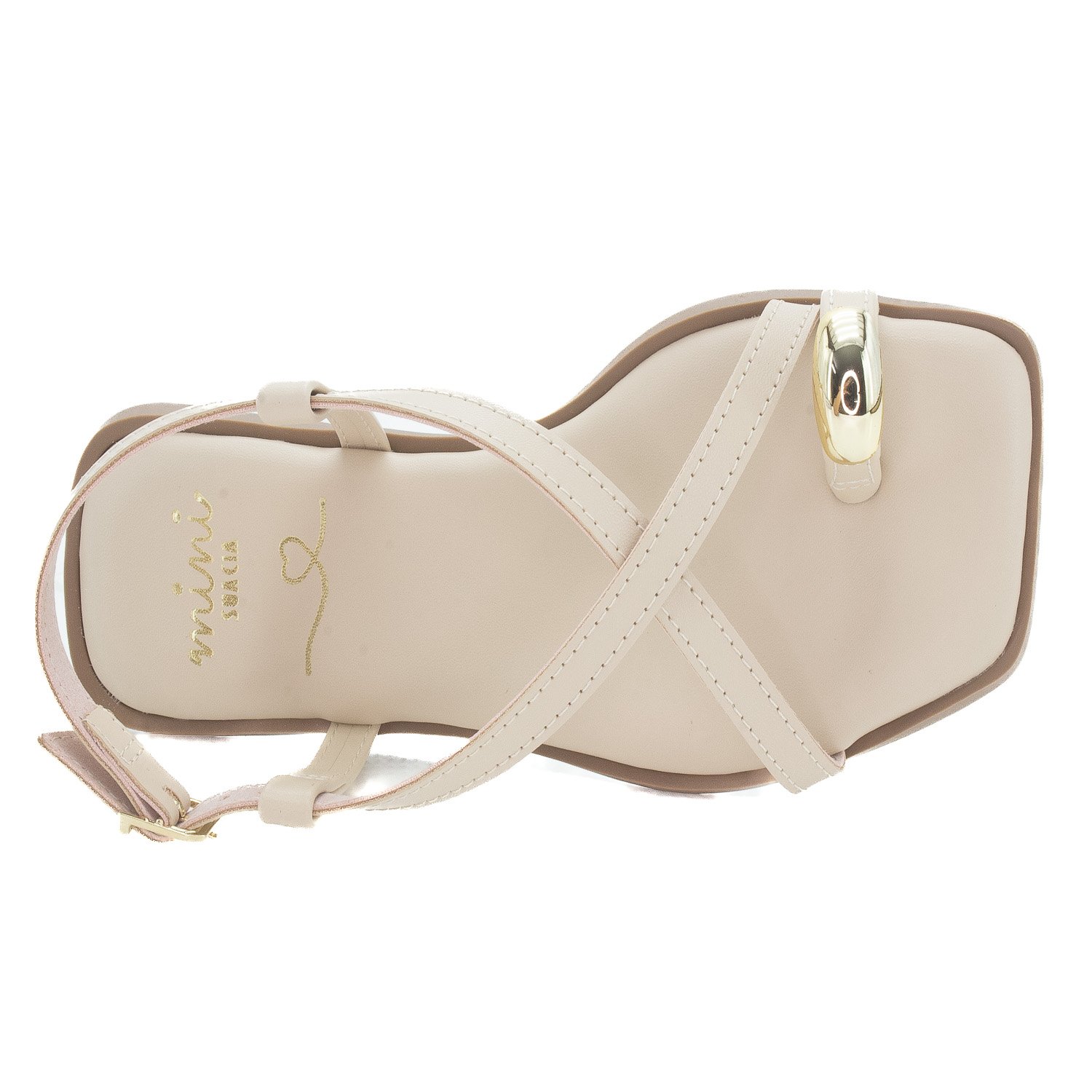Sandália Infantil Menina Mini Sua Cia 9185.52108 - Off White Branco 5