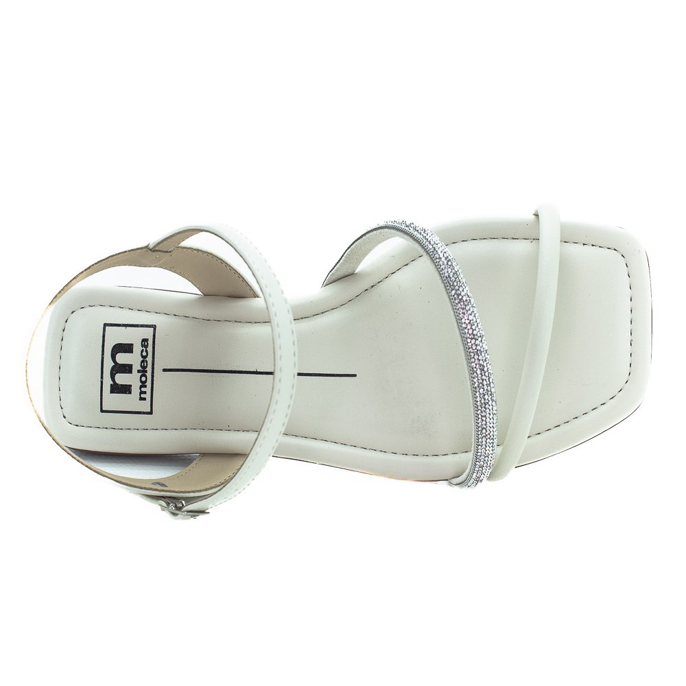 Sandália Feminina Moleca 5462.138 - Branco Branco 5