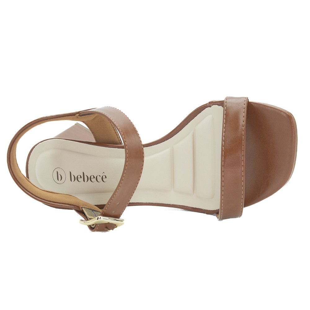 Sandália Feminina Bebecê T5260-078 - Marrom Marrom 5