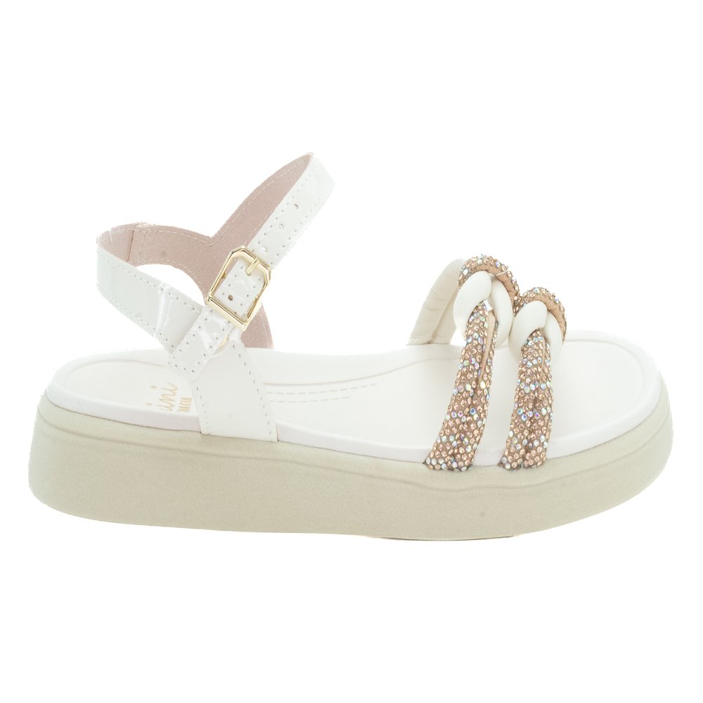 Sandália Infantil Menina Mini Sua Cia 9158.52119 - Off White