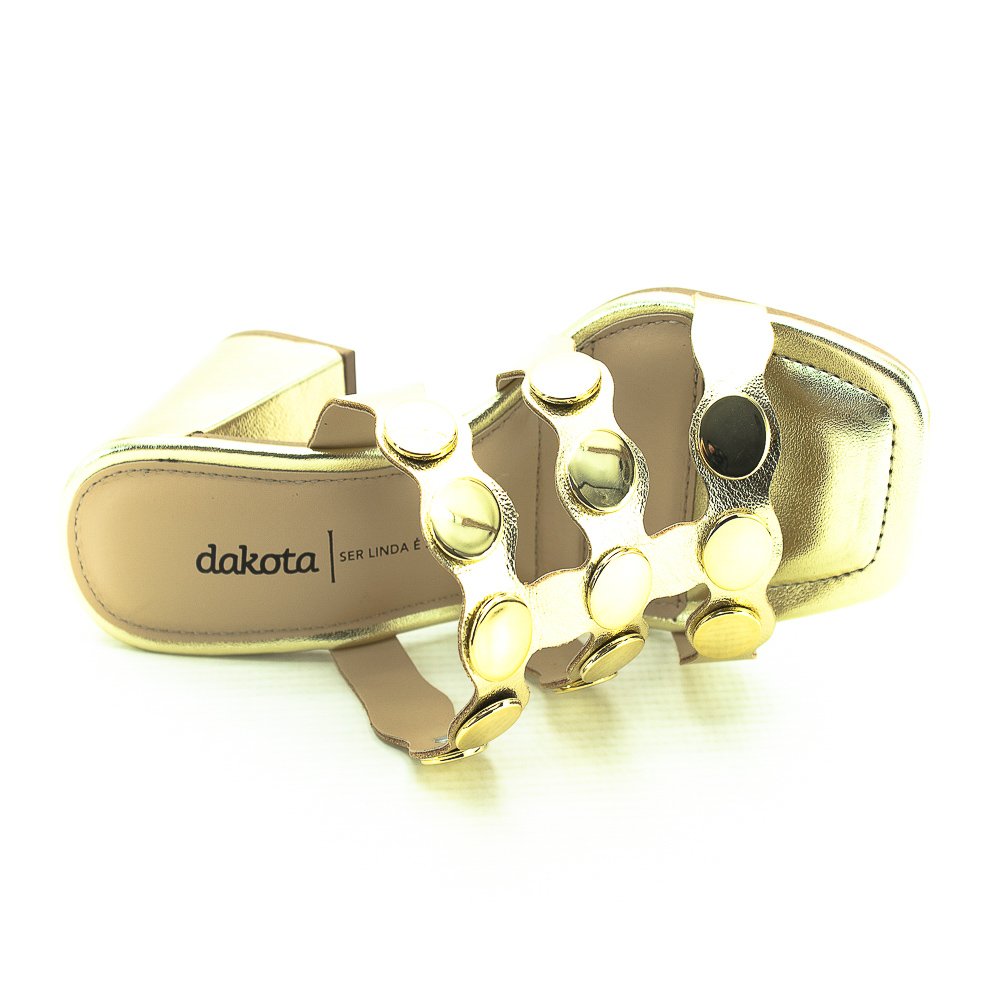 Tamanco Feminino Dakota Y8412 - Dourada Dourado 5