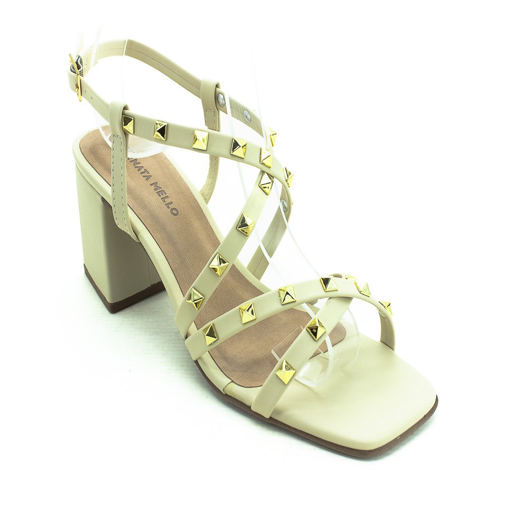 Sandália Feminina Renata Mello 8334.85592 - Off White Branco 2